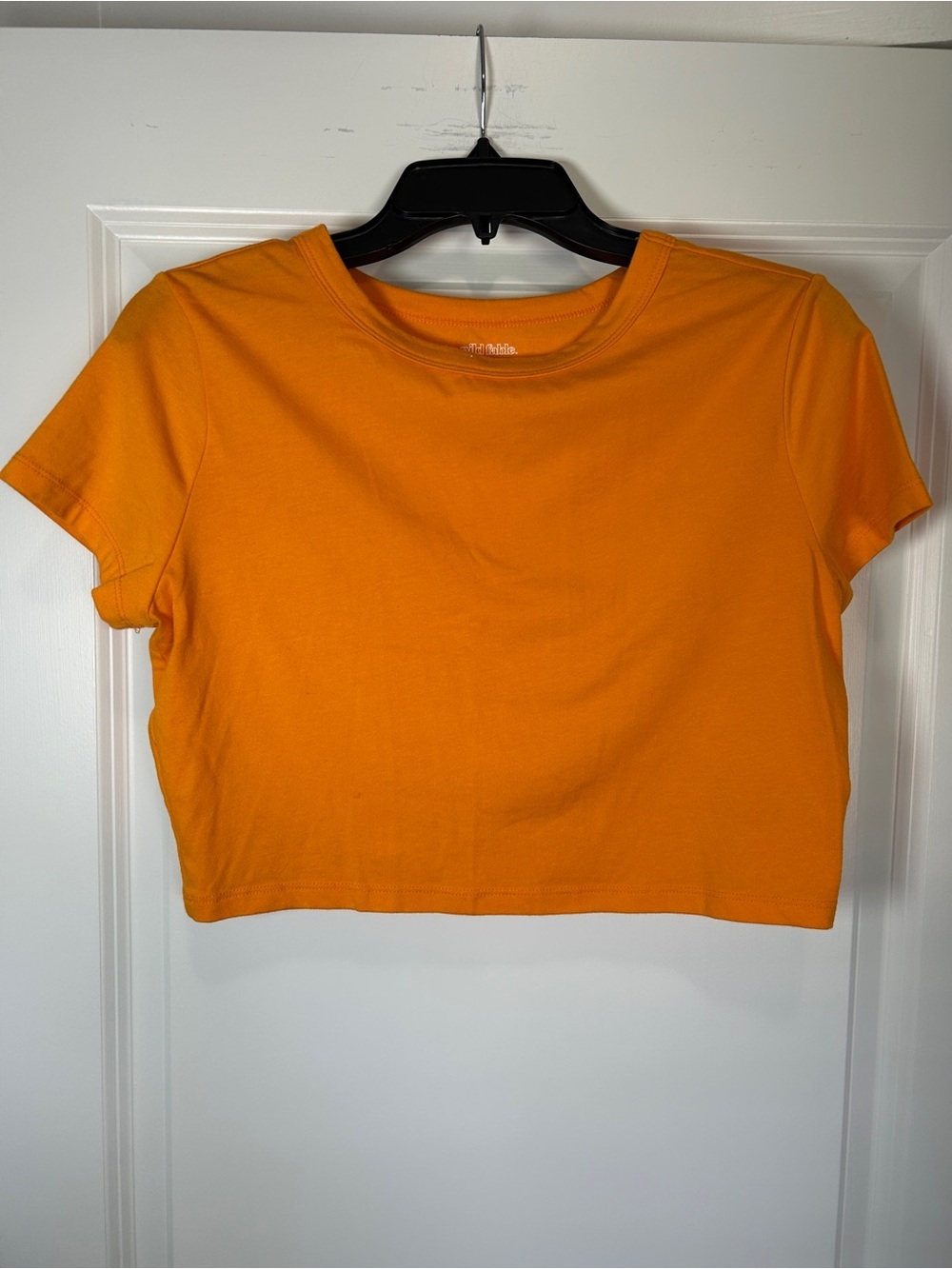 wild fable Orange Cropped Crewneck Tee